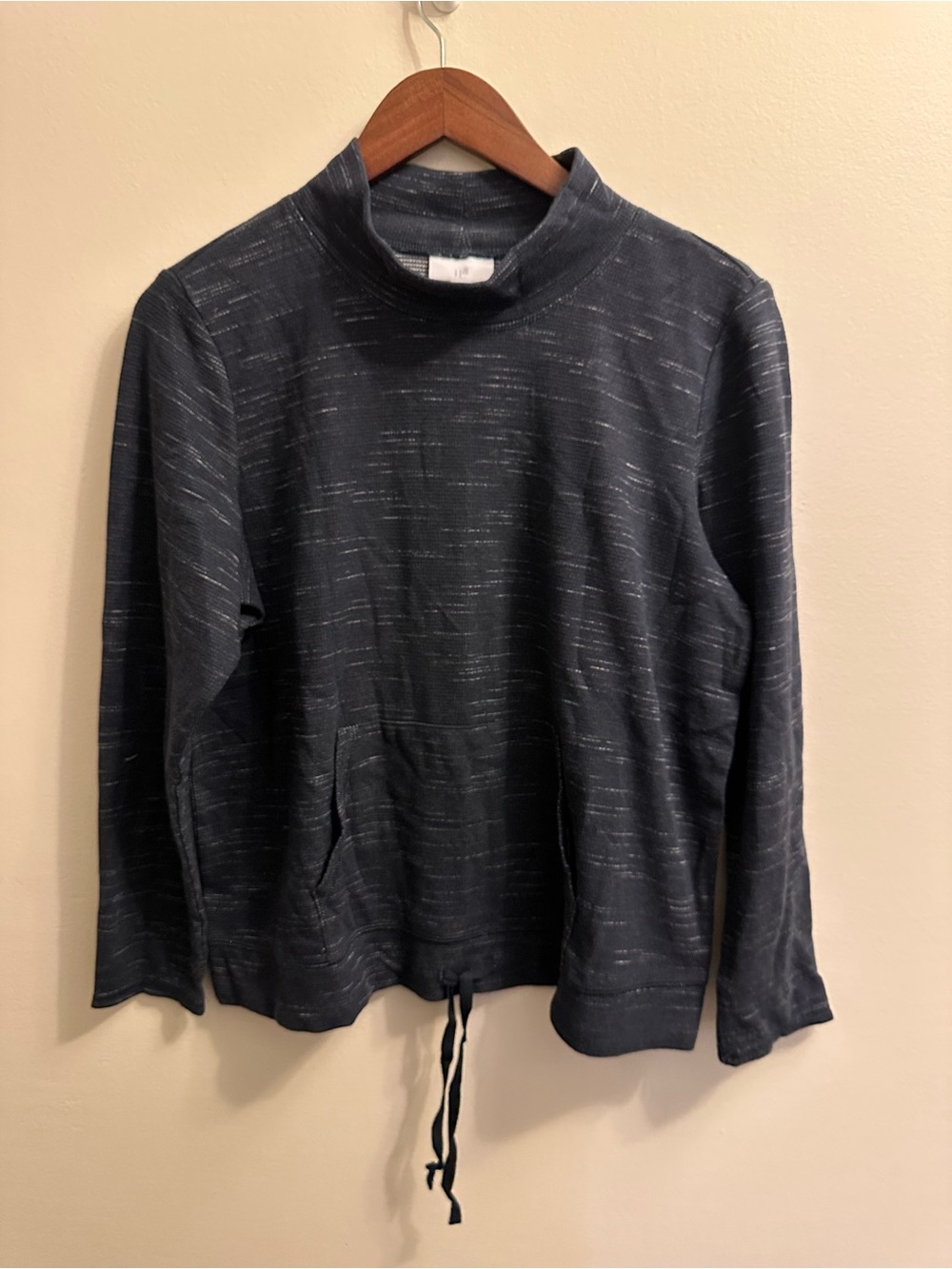 J. Jill Dark Heather Navy Turtleneck Pullover